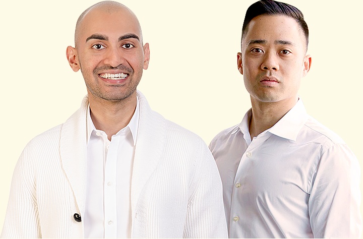 Marketing School co-founders Neil Patel, left, and Eric Siu, right