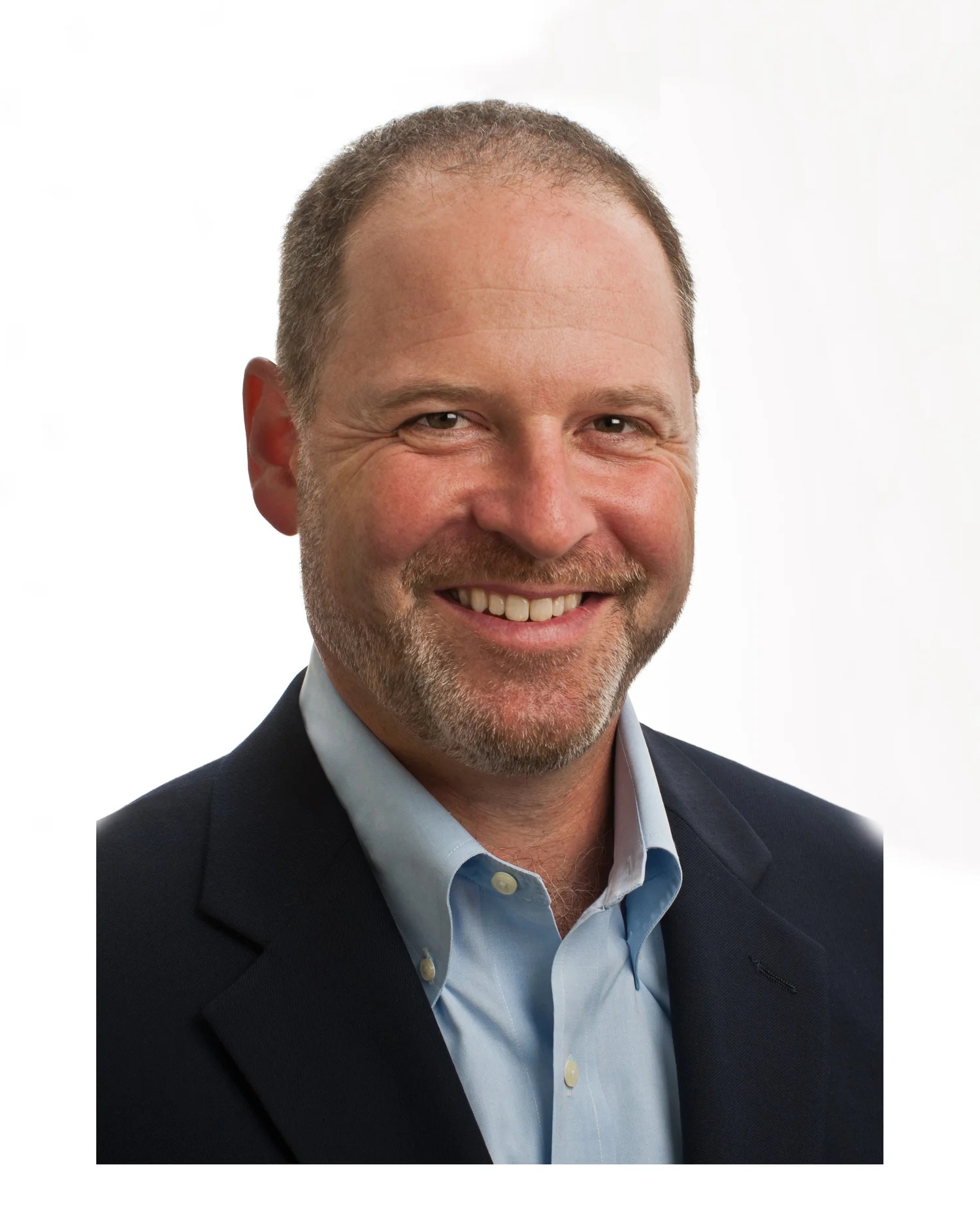 Markup AI CEO Matt Blumberg in a dark jacket and blue shirt