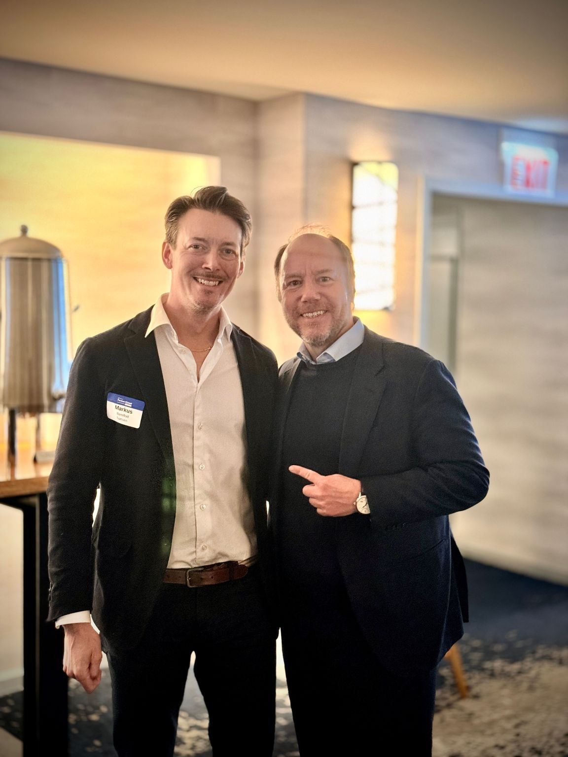 Markus Bereflod with an Optimizely colleague at a 2026 partner event