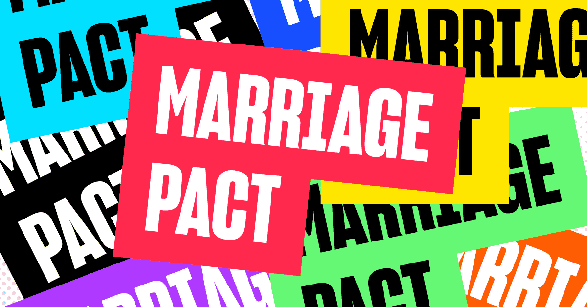 Marriage Pact brand stickers