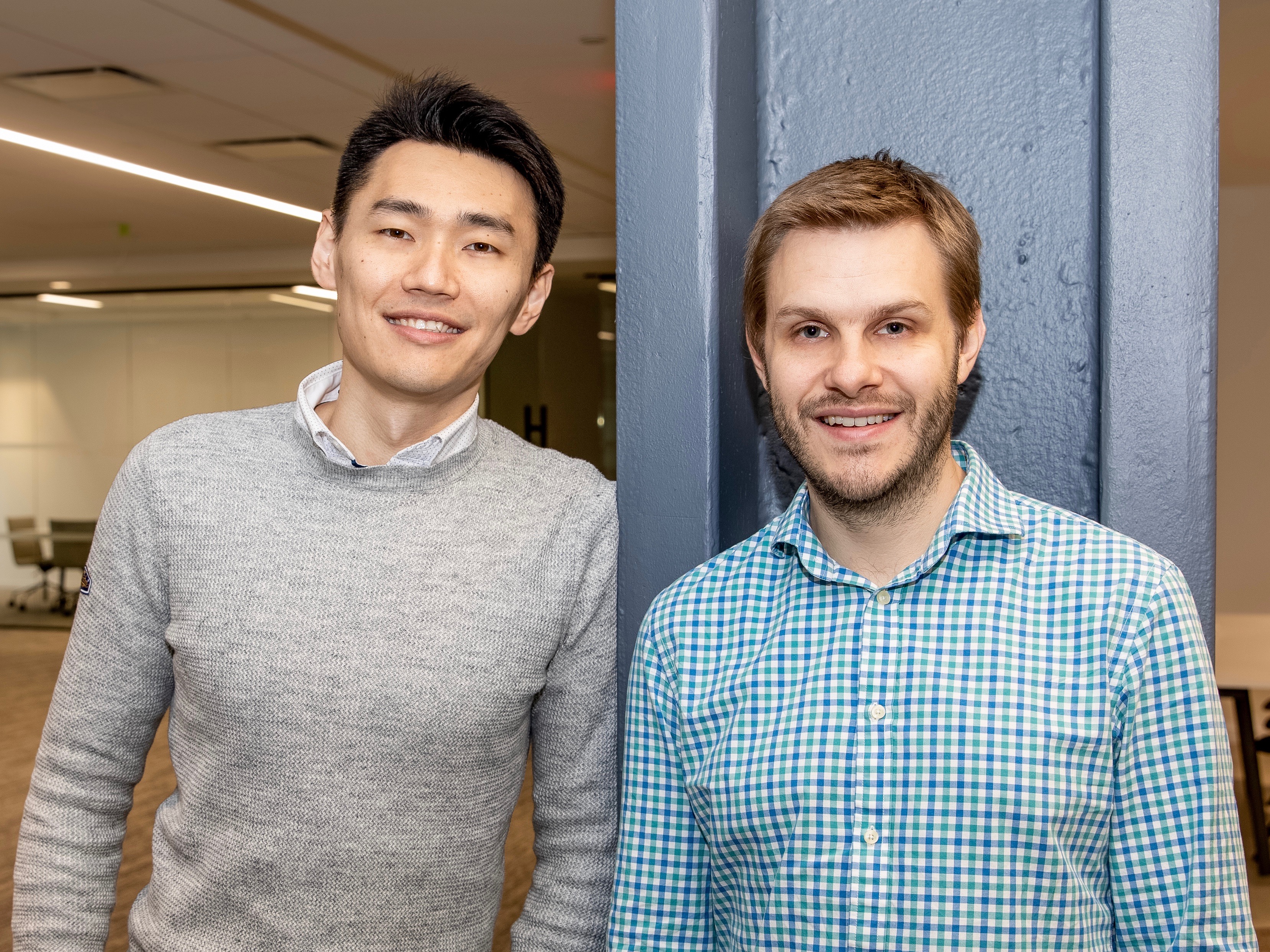 Chronosphere co-founders Martin Mao, left, and Rob Skillington, right, standing outside