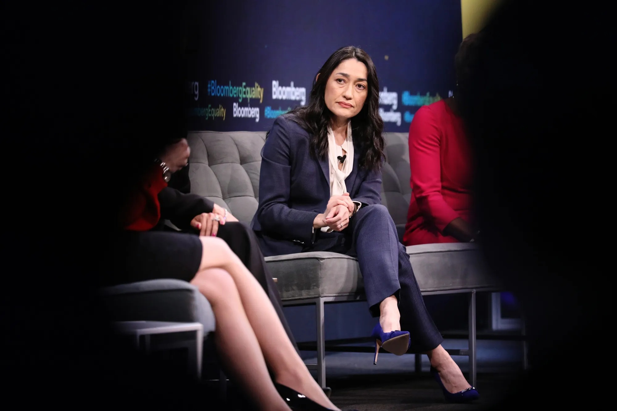 Martina Cheung seated onstage during a Bloomberg Equality discussion