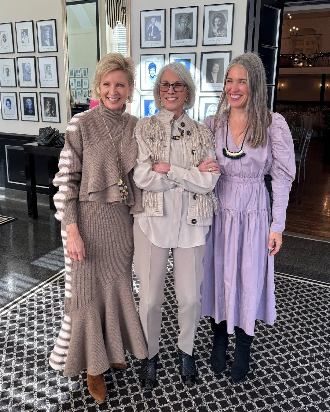 Mary Jo Fasan with Holly Hunt and a colleague at a Chicago book-signing gathering