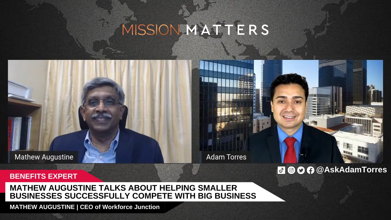 Mathew Augustine in conversation with Adam Torres on the Mission Matters Business Podcast