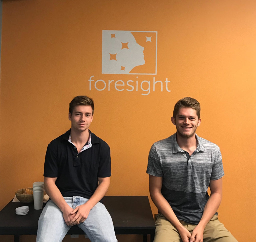 Matt Milford, left, and Doug Hapeman seated at Foresight in Berkeley
