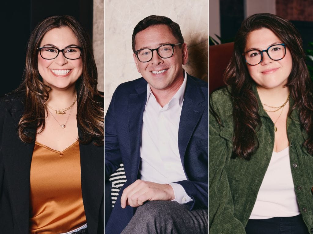 Diana Salameh, Matt Upshaw and Tina Wargo pictured in the agency's 2024 leadership announcement