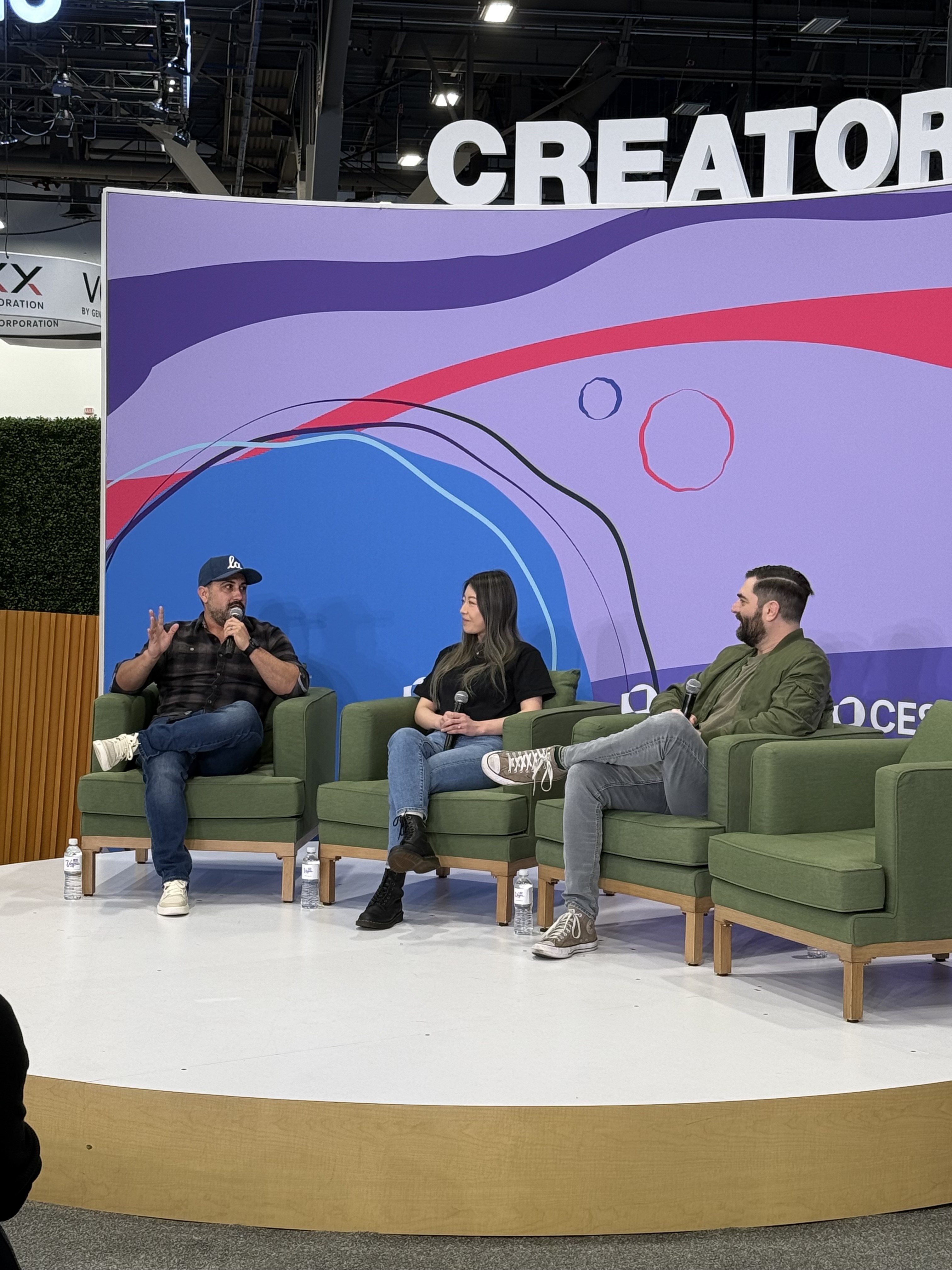 Matt Wolfe speaking on a CES panel with two other participants