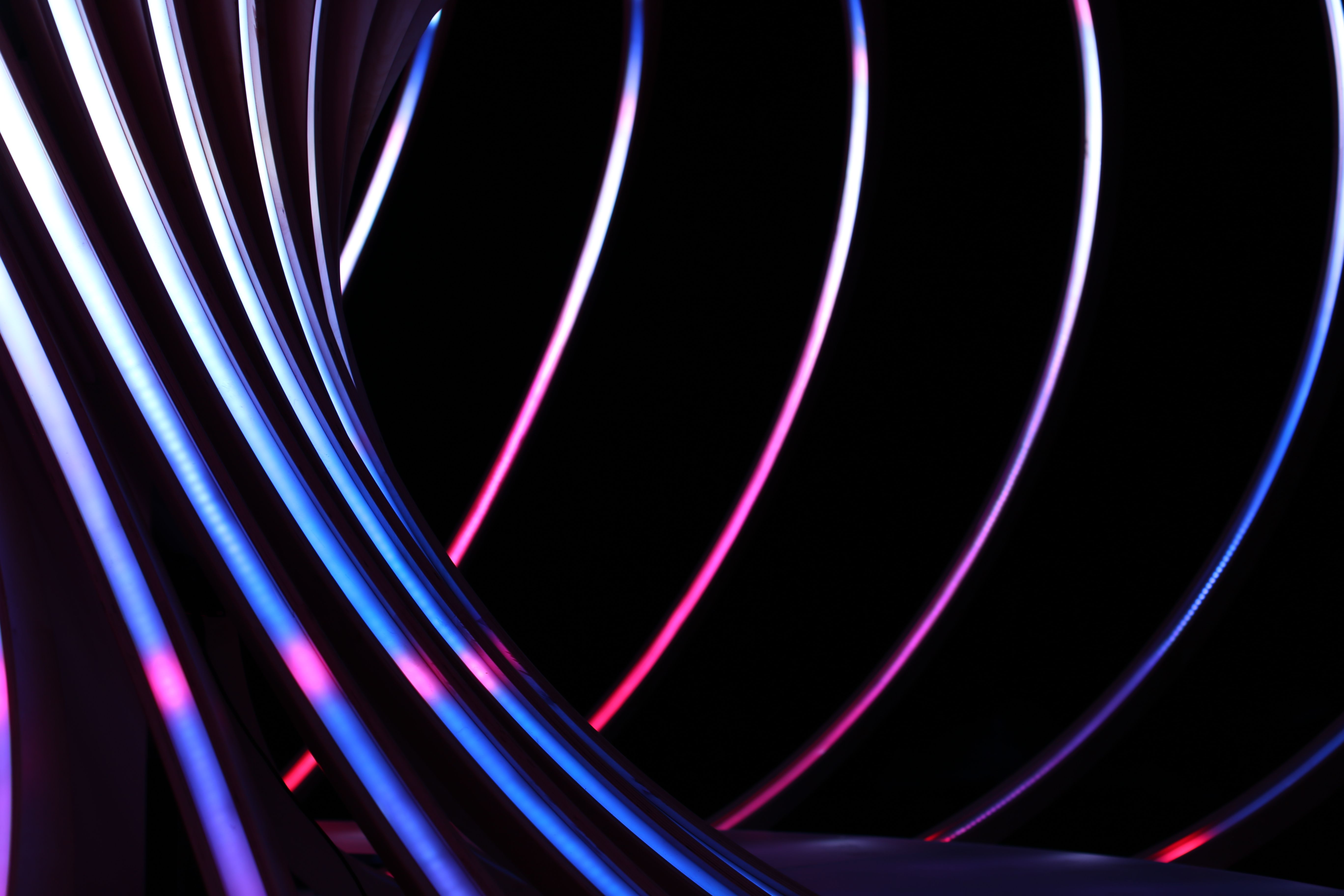 Cocoon, Empatica’s circular walk-through installation made from illuminated wooden rings