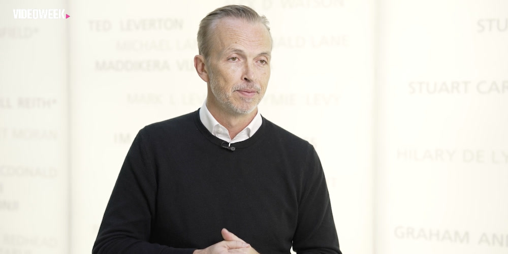Matthew Duffy speaking during a VideoWeek interview in 2025