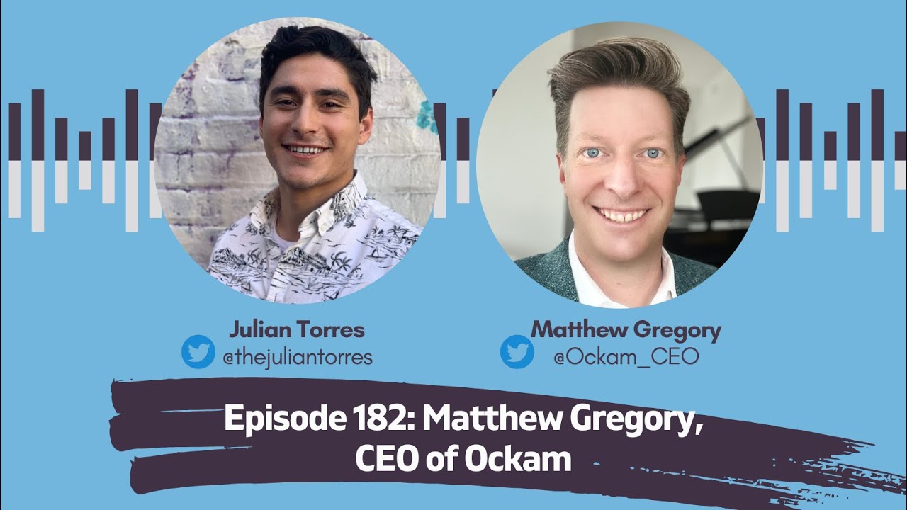 Interview graphic featuring host Julian Torres and Matthew Gregory for Behind Company Lines episode 182