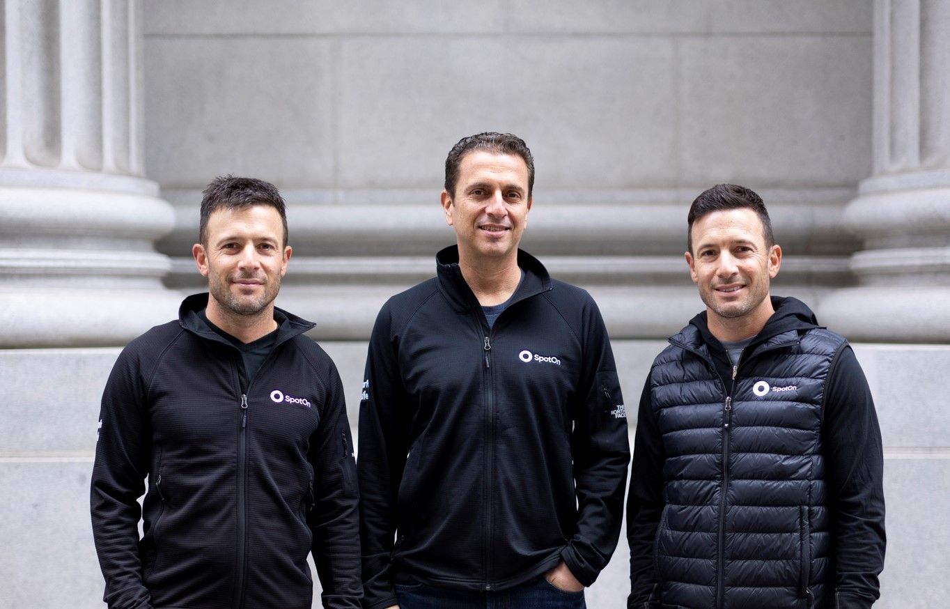SpotOn co-founders Zach Hyman, Doron Friedman and Matthew Hyman standing together in San Francisco