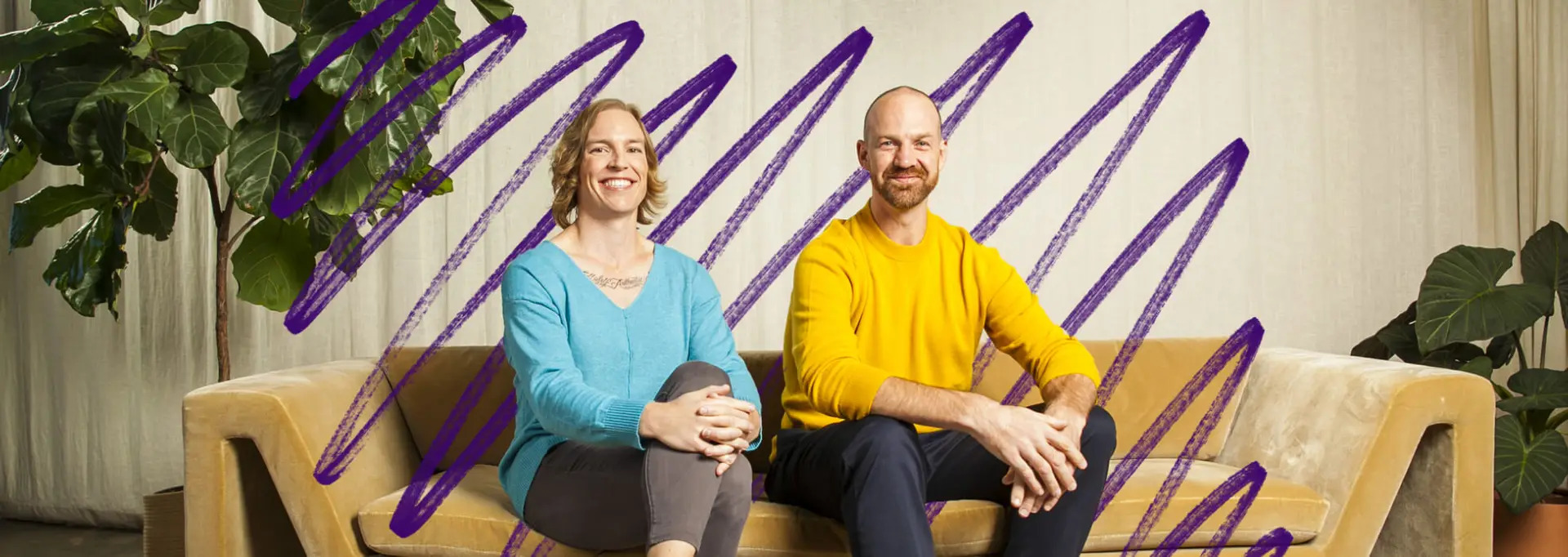 Plume co-founders Jerrica Kirkley and Matthew Wetschler seated together