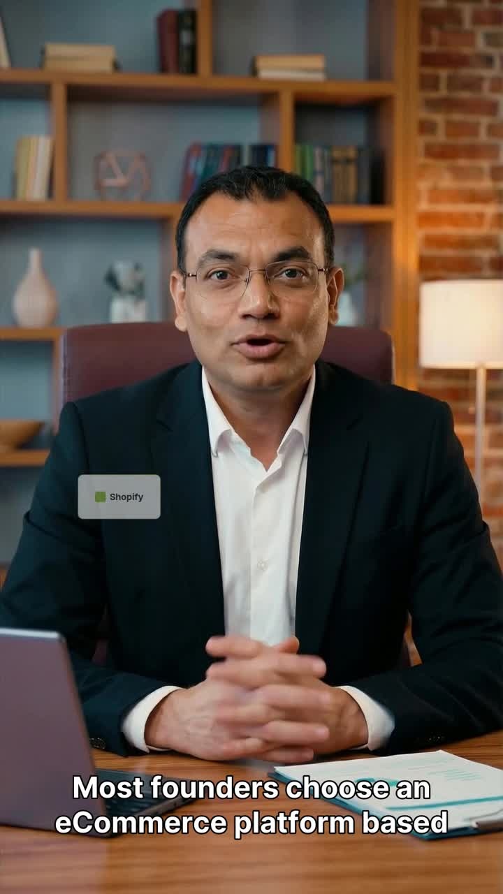 Maulik Pandya speaking in a video about choosing an e-commerce platform