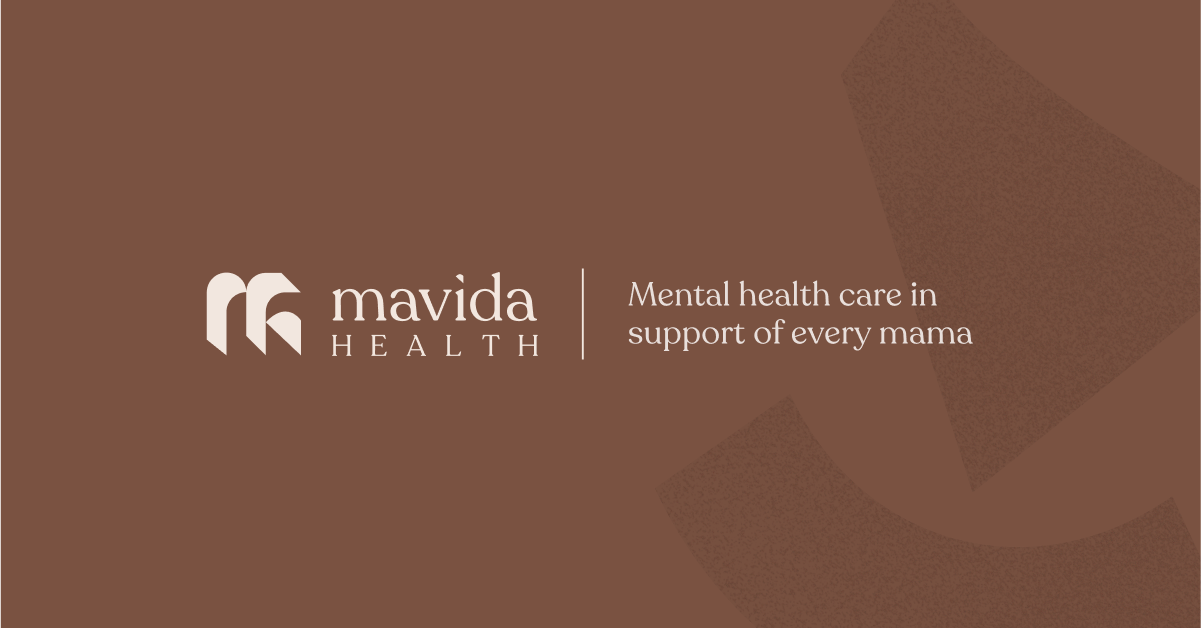 Mavida Health logo and tagline: Mental health care in support of every mama