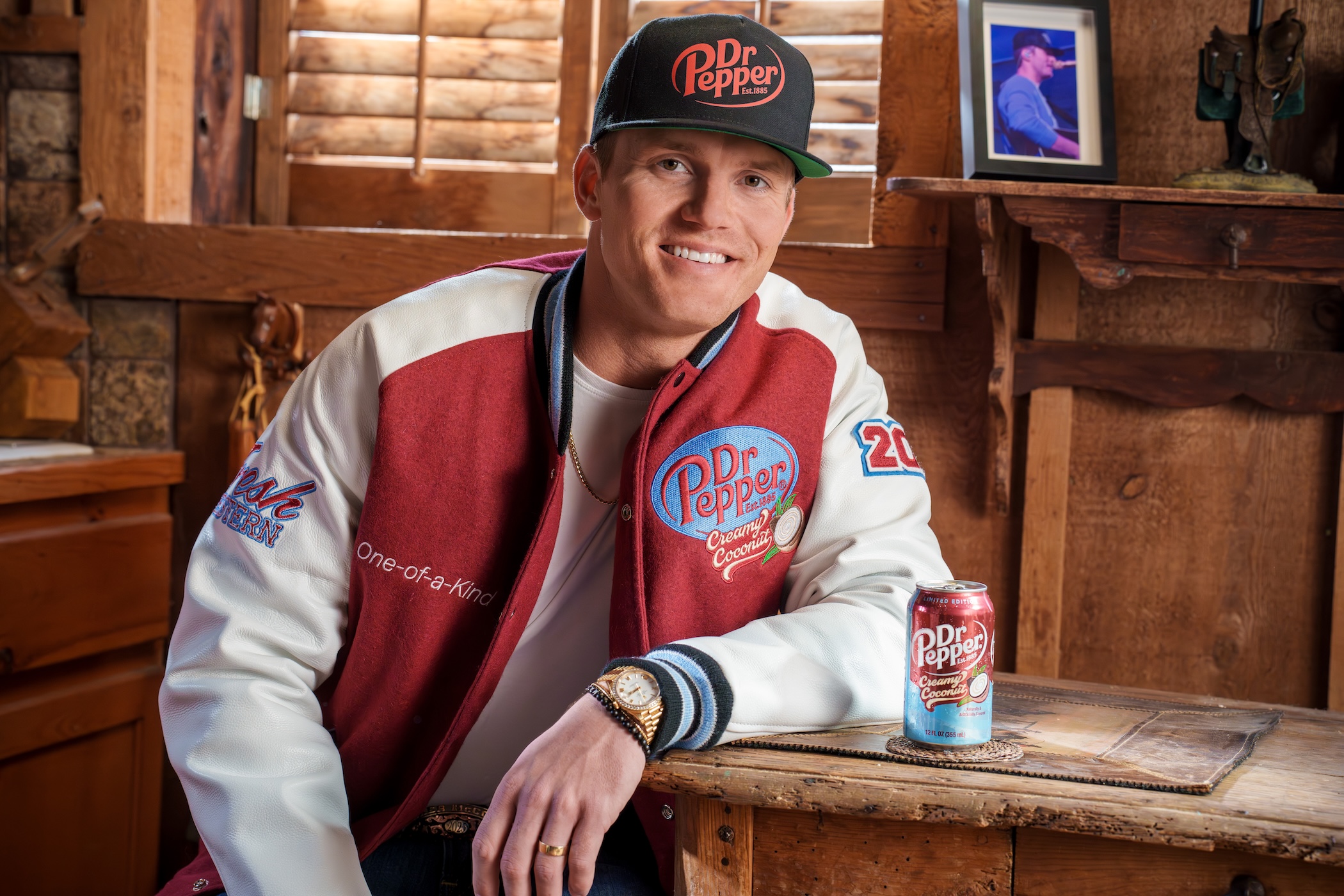 Parker McCollum in official Dr Pepper Creamy Coconut campaign creative