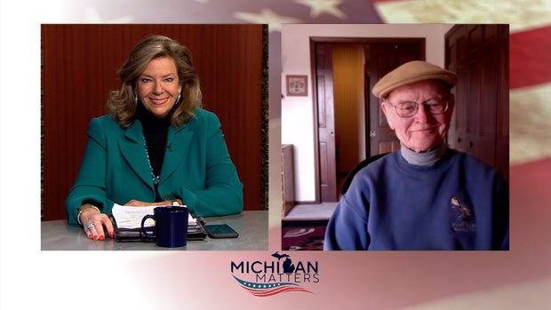 Bill Haney seated with CBS Detroit host Carol Cain during a Michigan Matters interview