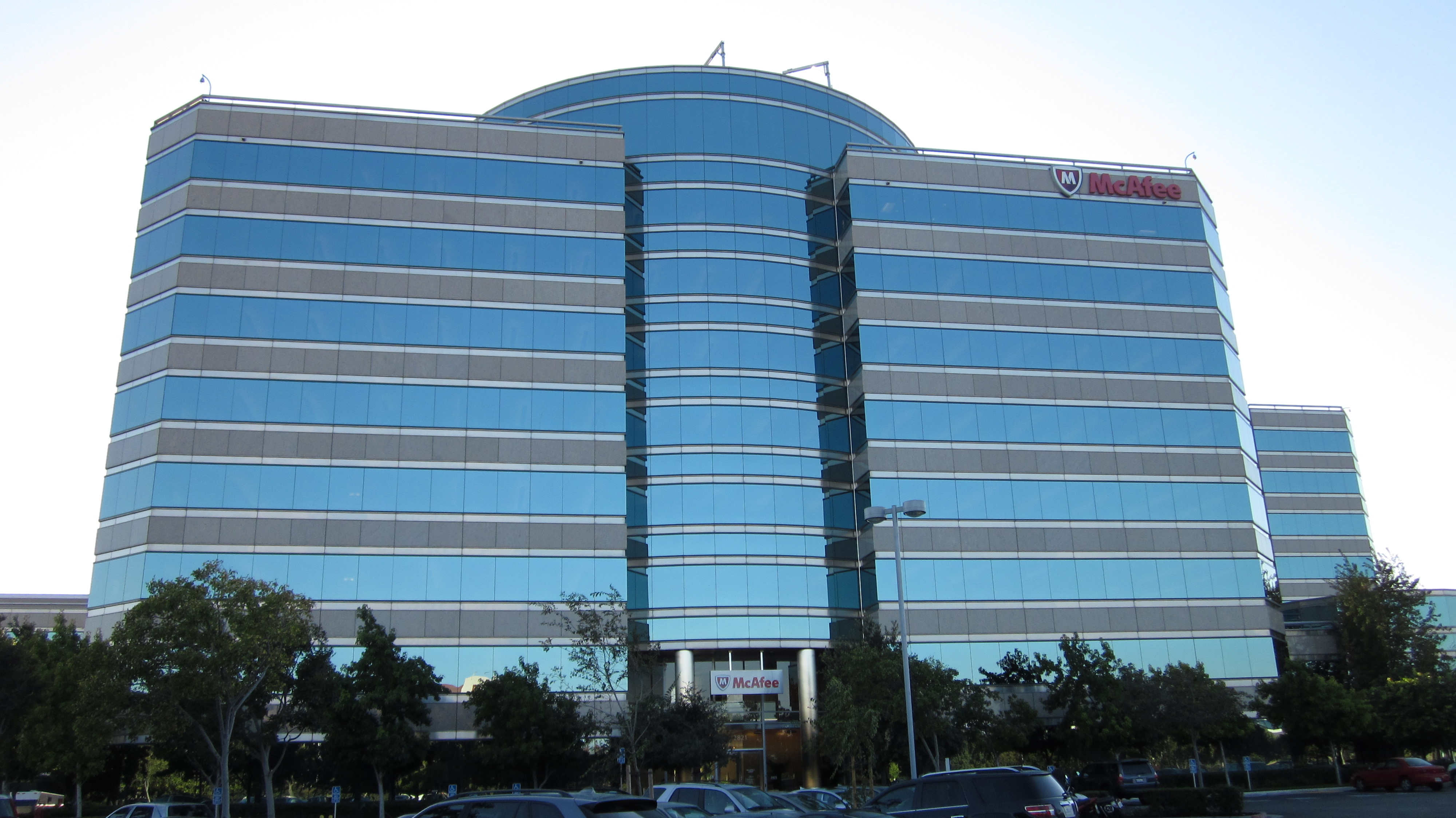 McAfee's former headquarters building in Santa Clara, photographed in 2010