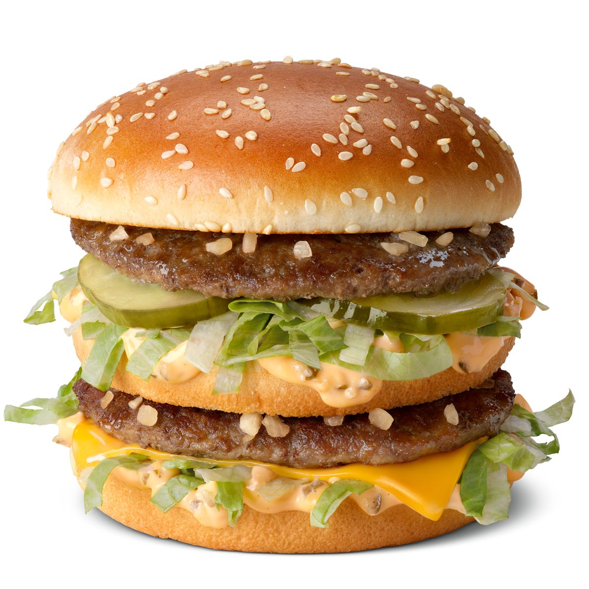 McDonald’s Big Mac with two beef patties and a three-part sesame-seed bun