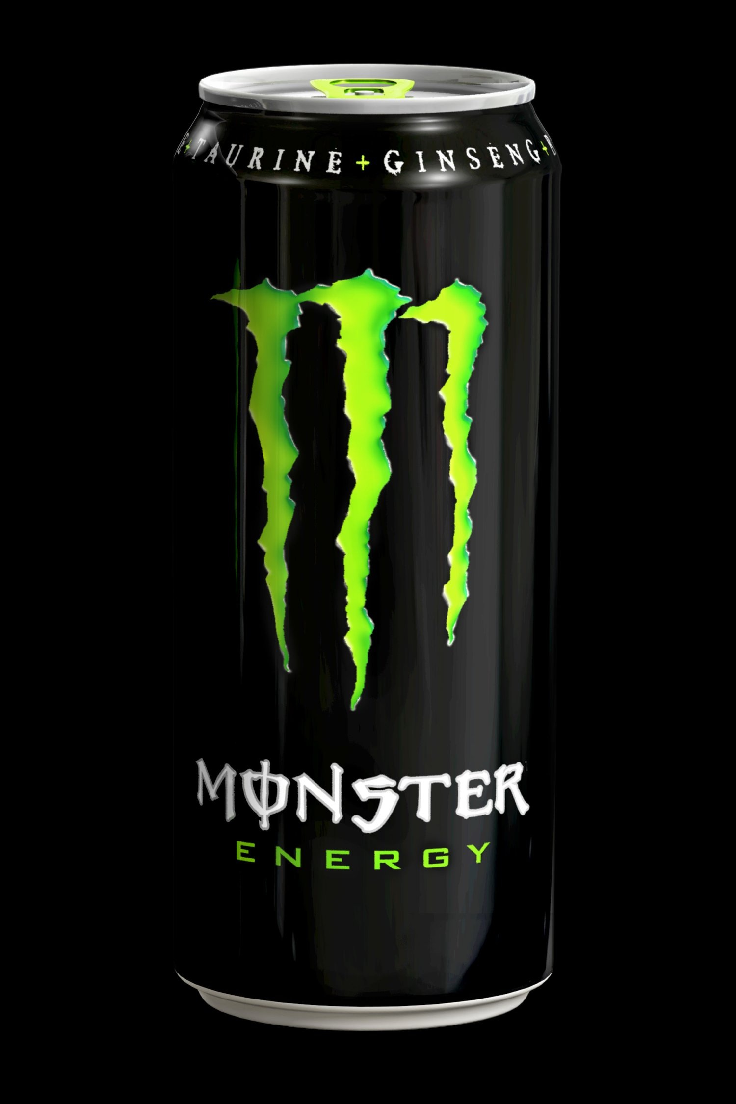 Monster Energy’s black can with its green claw mark