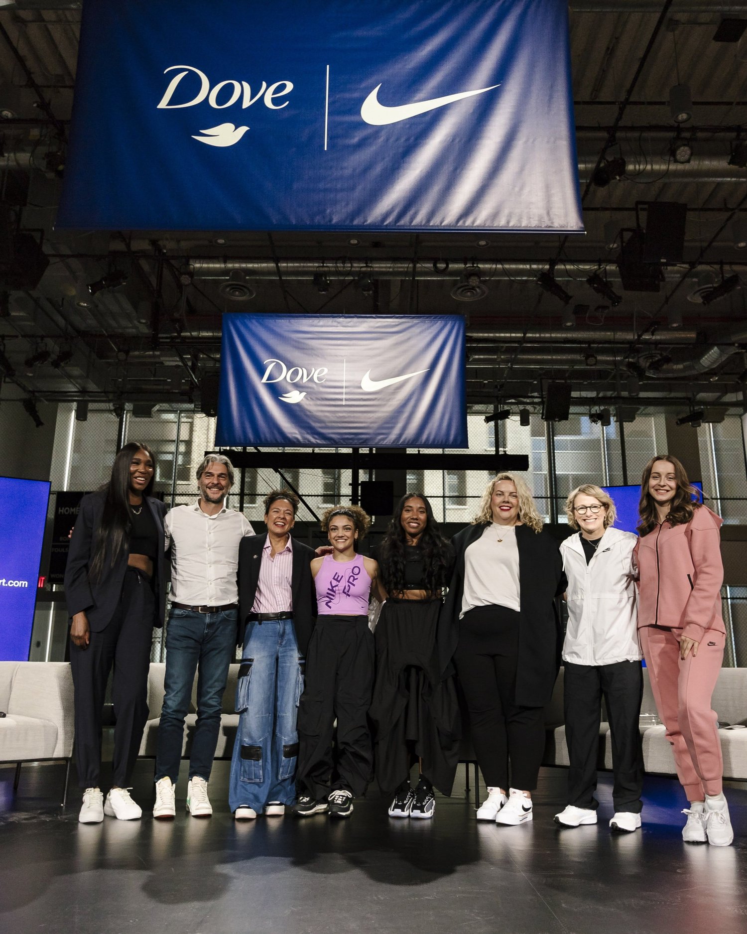 Participants at a Body Confident Sport event in Nike's New York headquarters