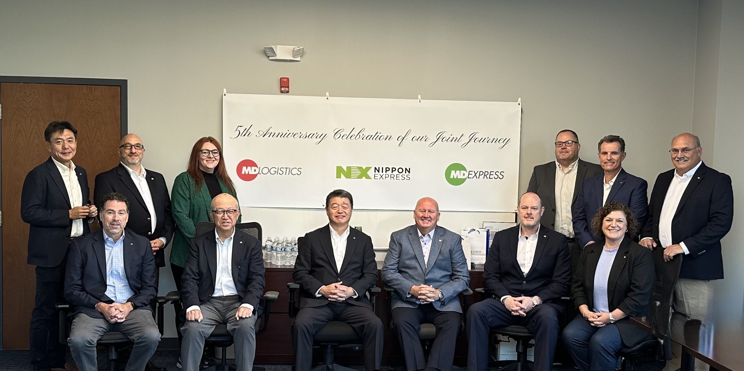 MD Logistics and Nippon Express leadership teams at their fifth acquisition anniversary gathering