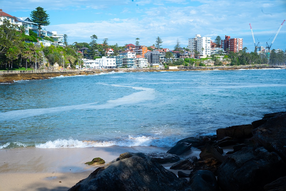 The waterfront beside Shelly Beach and Manly