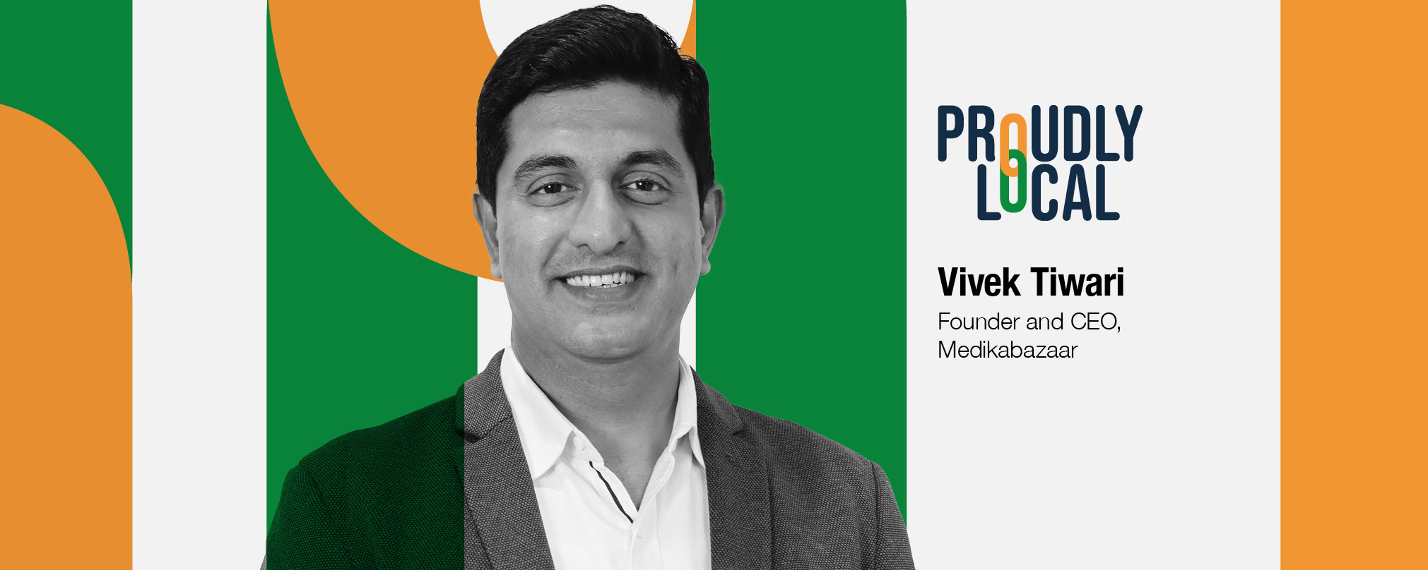 Historical Michael Page interview artwork featuring Medikabazaar co-founder Vivek Tiwari