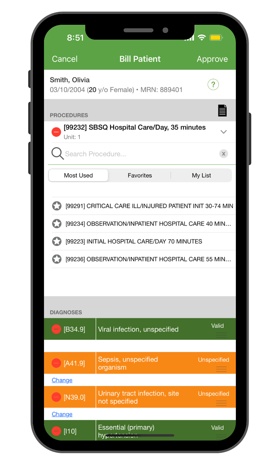 Genesis mobile billing interface