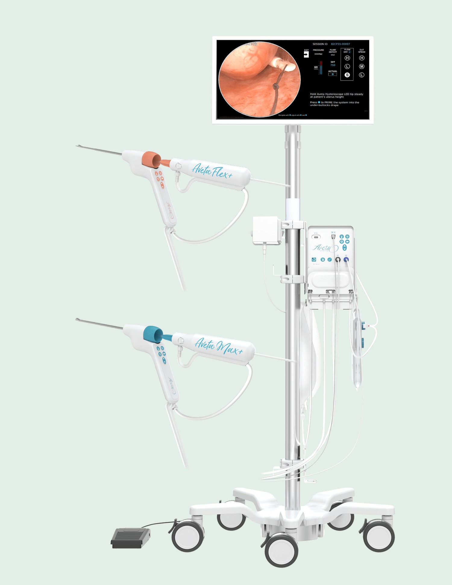 Aveta hysteroscopy system with monitor, controller and resecting devices