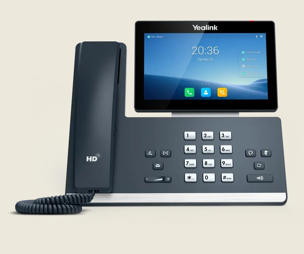 Yealink IP desk phone pictured on Meganet’s Voiceway website