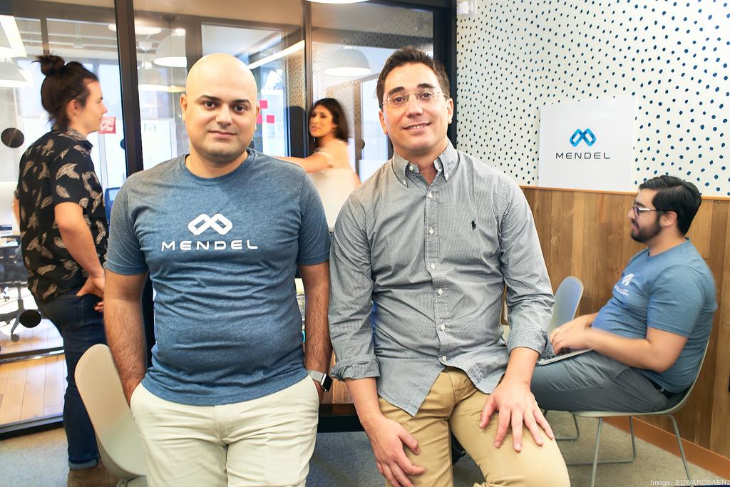 Mendel.ai co-founders Wael Salloum and Karim Galil in the company's office