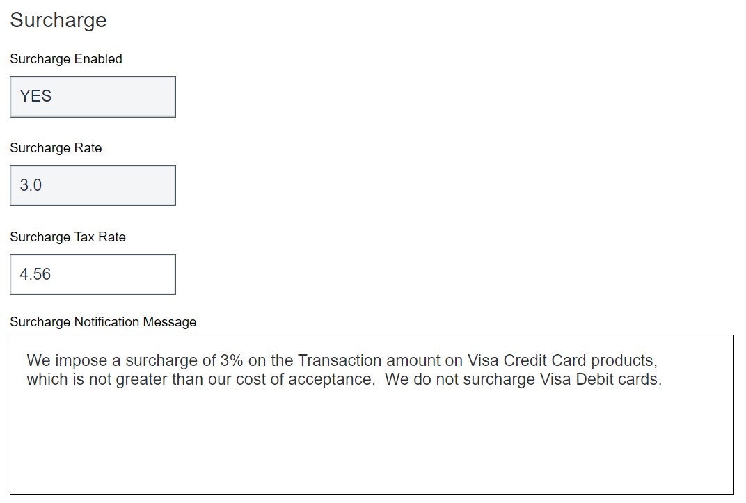 Historical MerchantE Hosted Payments configuration screen shown in its October 2023 user guide