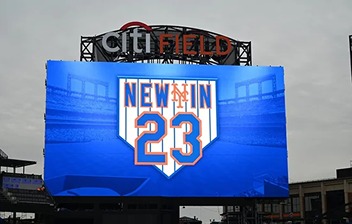Samsung campaign artwork featuring Citi Field and business display installations