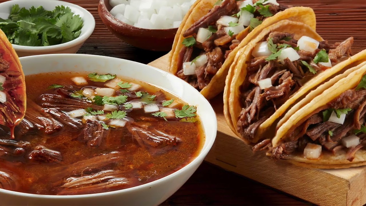 Tacos and a bowl of prepared meat in the Del Real Foods innovation video thumbnail