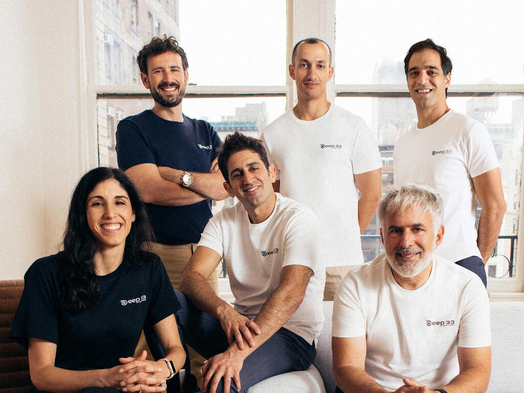 The six-person Deep33 team, with Michael Broukhim standing at the back right