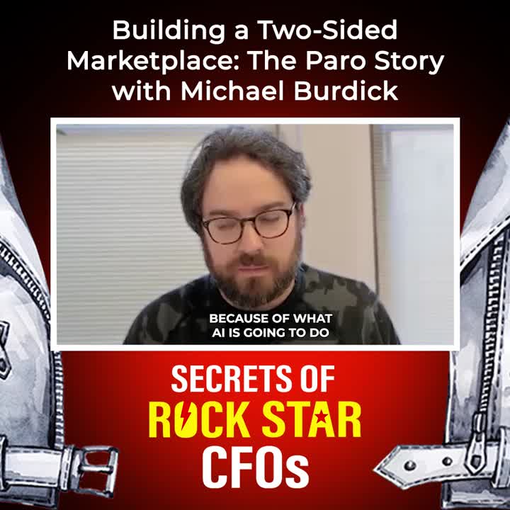 Michael Burdick speaking remotely during the Secrets of Rock Star CFOs podcast