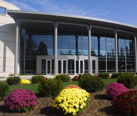 The entrance to Hatfield Hall at Rose-Hulman