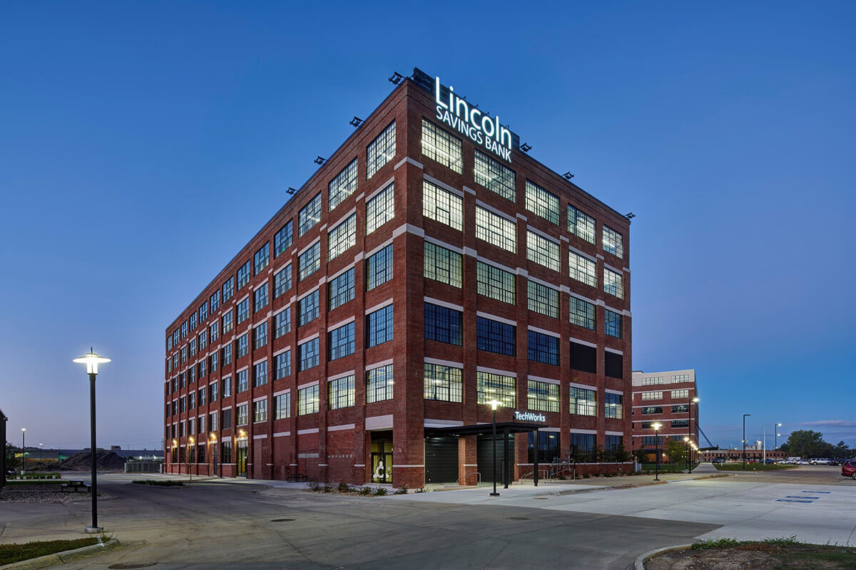 INVISION's Lincoln Savings Bank headquarters project in a former John Deere factory building in Waterloo