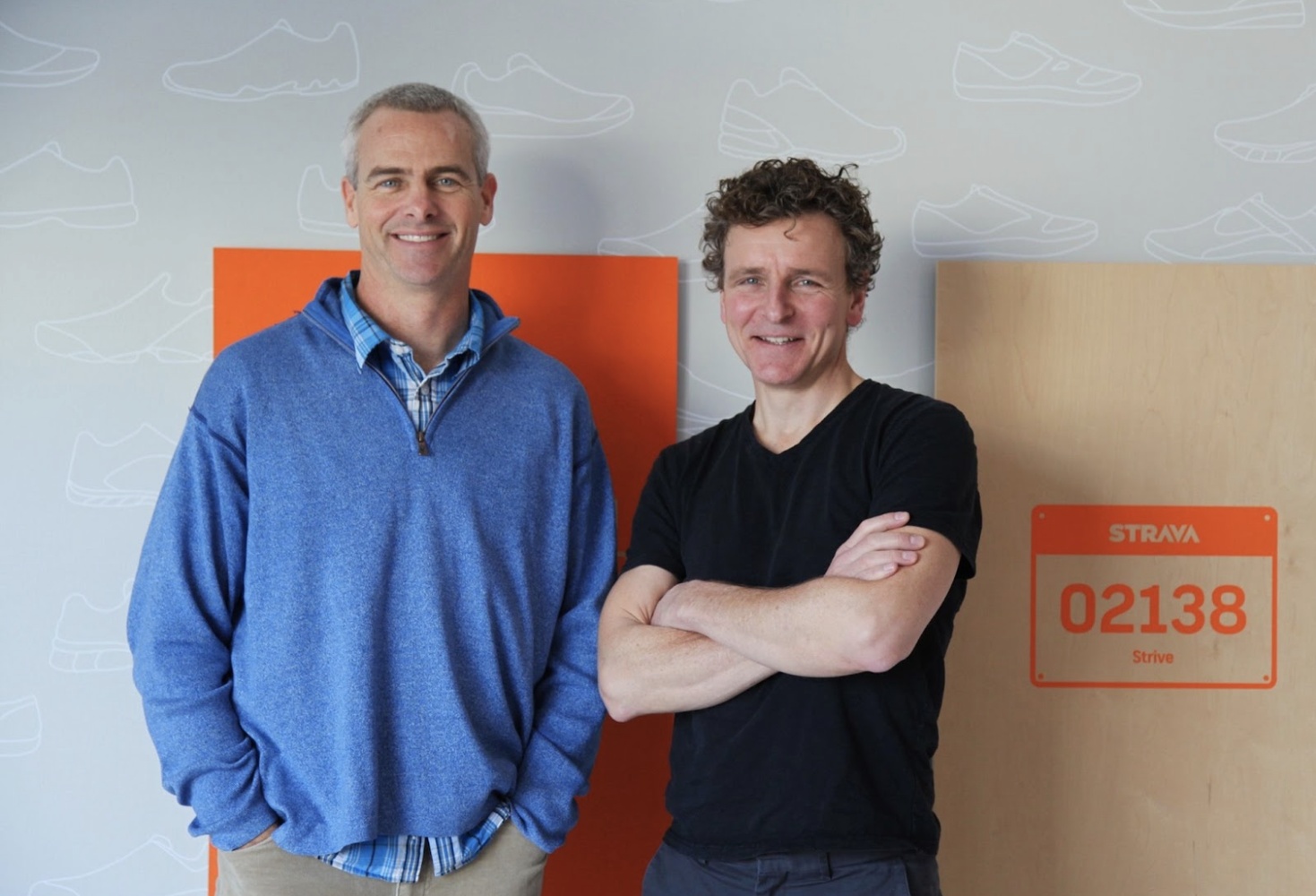Mark Gainey on the left and Michael Horvath on the right, standing together at Strava