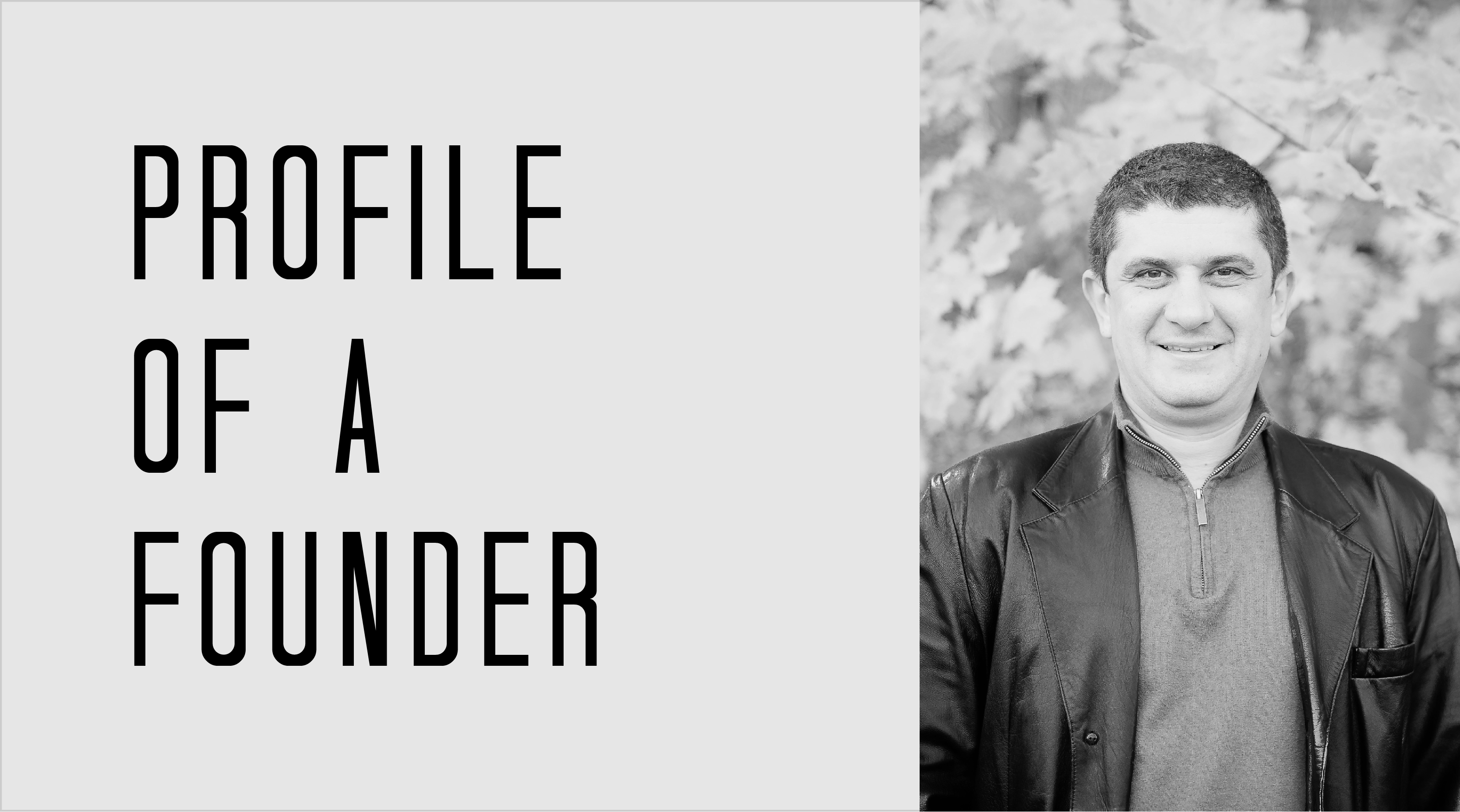 Black-and-white press artwork of Michael Kansky accompanying his HelpSquad founder interview