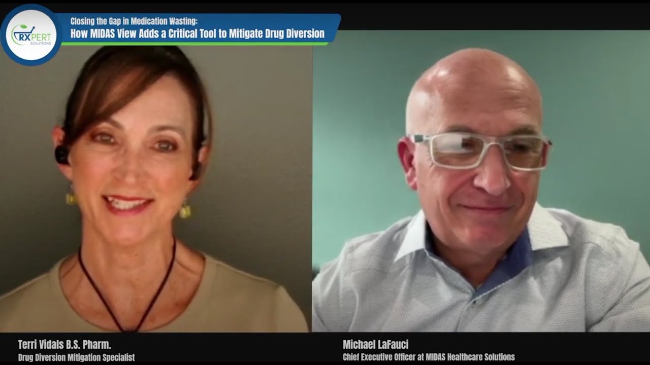 Terri Vidals and Michael LaFauci in a split-screen video interview