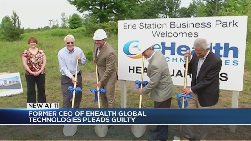Archival eHealth Technologies groundbreaking scene at Erie Station Business Park, shown in a later News10NBC report