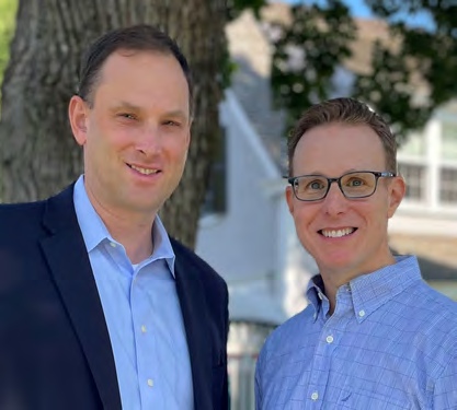Michael Monteiro and Andrew Blackwell standing outdoors