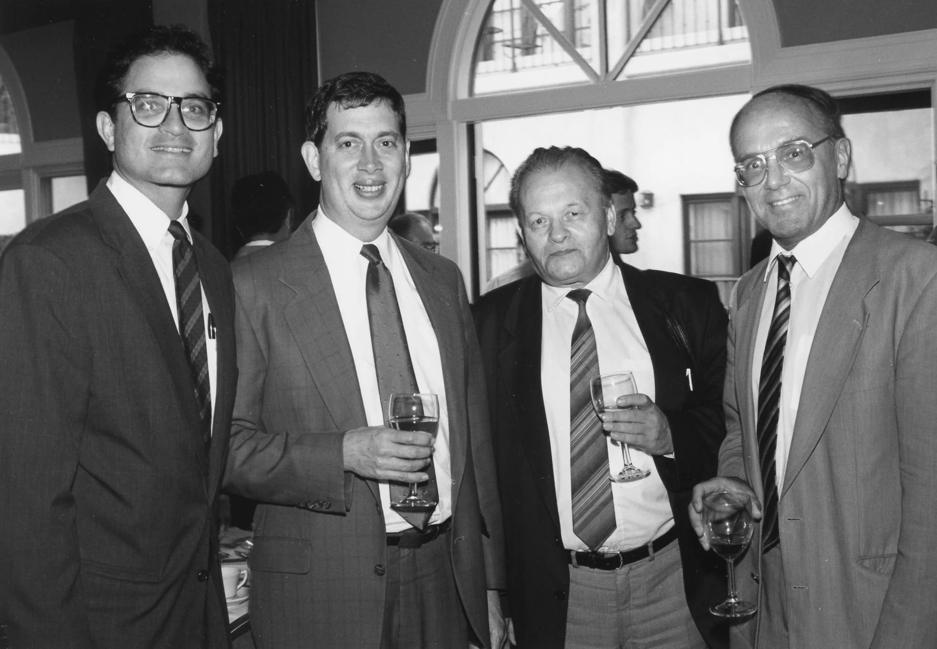 Michael L. Riordan, John C. Martin, Antonín Holý and Erik De Clercq together in 1996