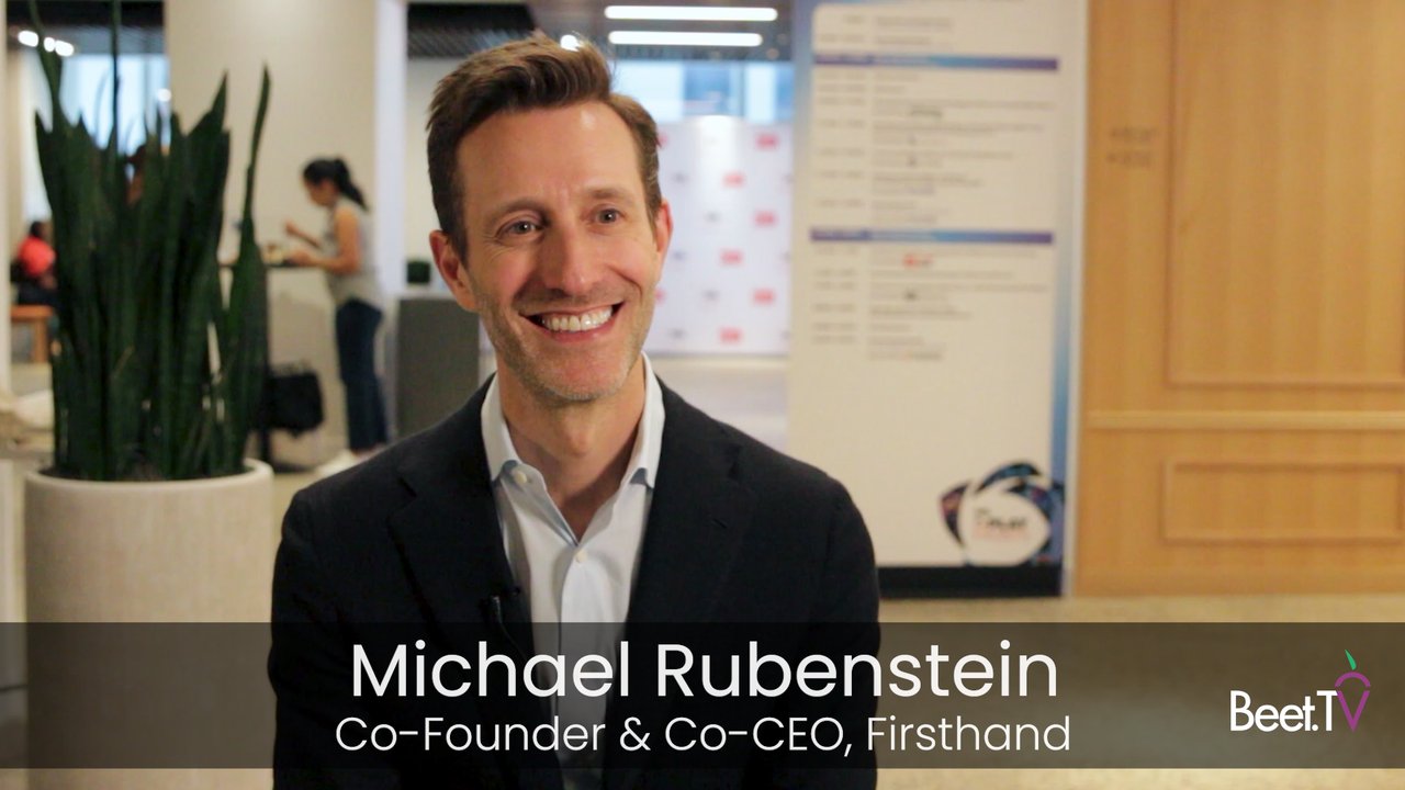 Michael Rubenstein during a Beet.TV interview at IAB PlayFronts in New York