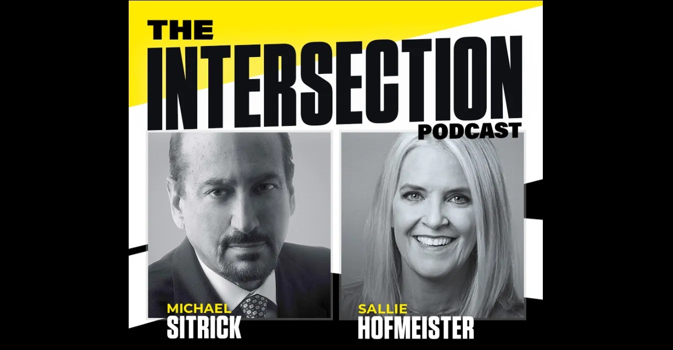 The Intersection podcast artwork featuring Michael Sitrick and Sallie Hofmeister