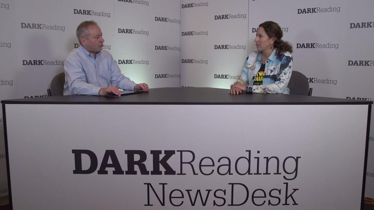 Michelle Cobb in conversation at the Dark Reading News Desk in 2017