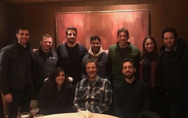 Michelle Valentine with members of the Index Ventures team in March 2018