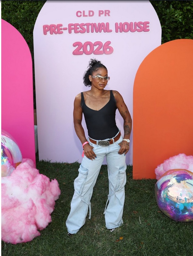 Jordan Chiles at CLD PR’s Pre-Festival House in Beverly Hills in April 2026