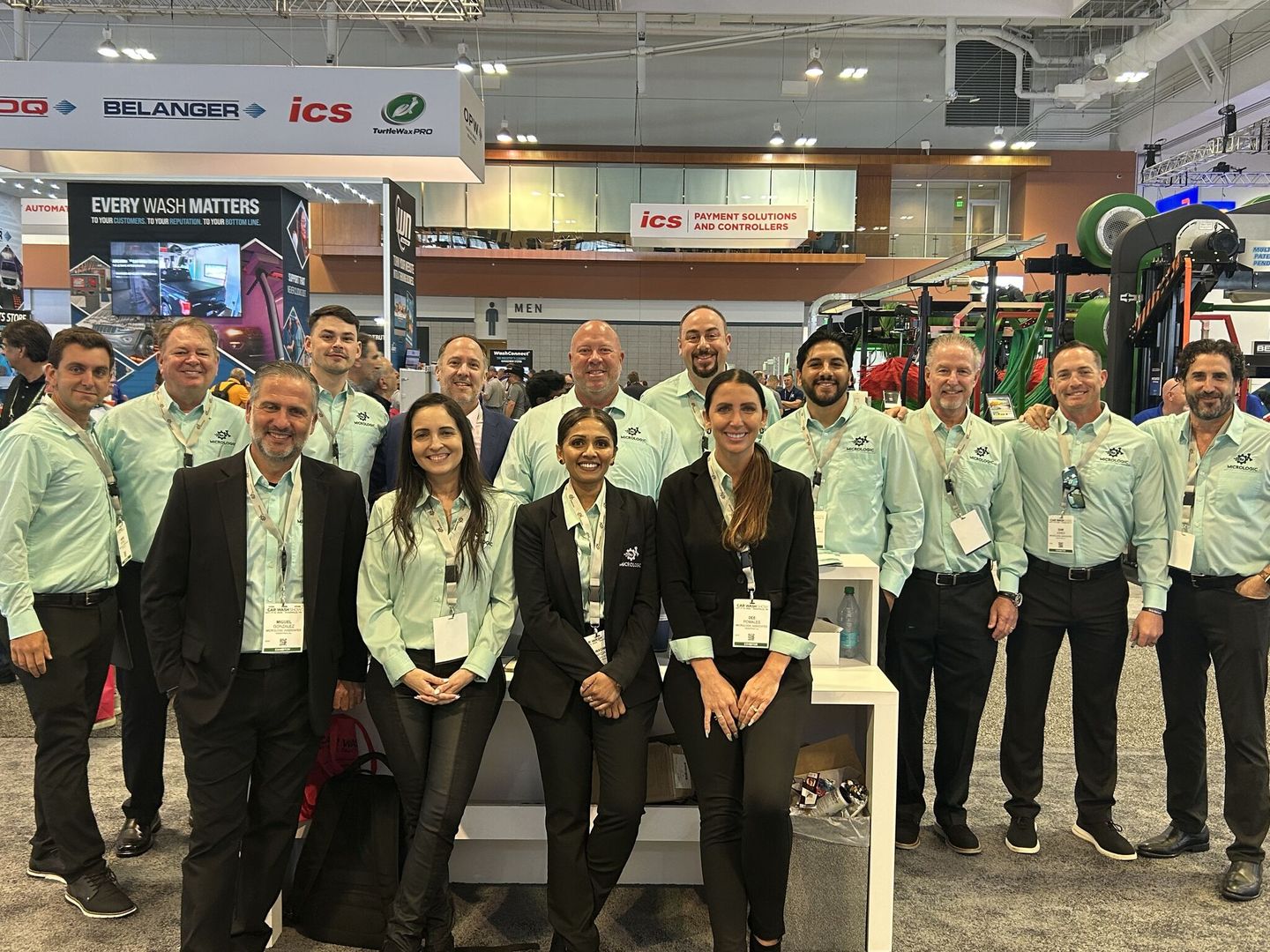 Micrologic team gathered at the Car Wash Show